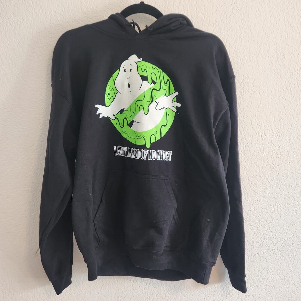 Ghostbusters Men's Size Medium I Ain't Afraid of No Ghost Black‎ Sweatshirt New
